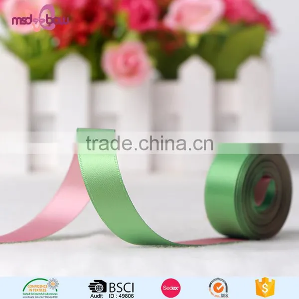Wholesale Cheap Two Color Printed Double Sided Polyester Satin Ribbon for Sale photo-3