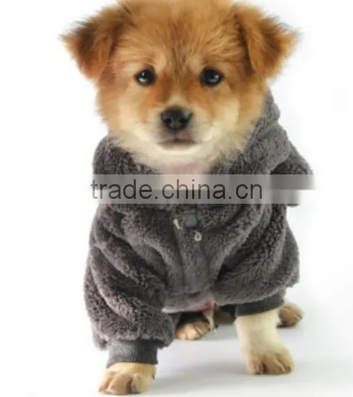 Wholesale Fashional Europe America Style Woolen Cloth Dog Down Jacket Jumpsuits photo-4