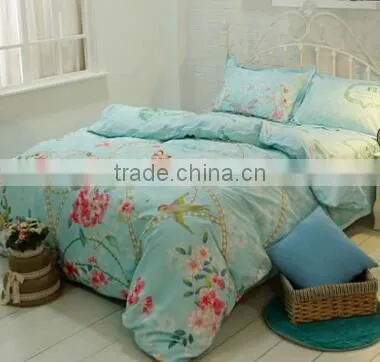 Floral Pattern Pure Cotton Printed Bedclothes Bed Linen /bedding Set photo-2