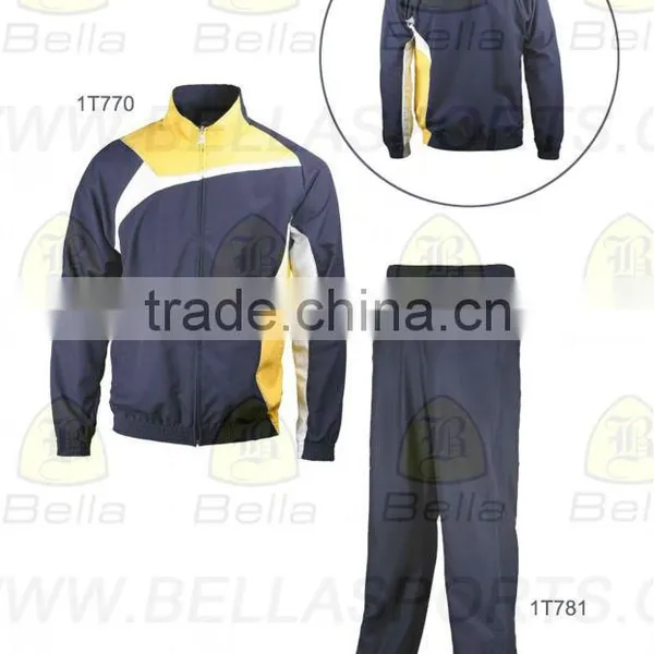 Insert Piping Line Athletic Sports Wear Jogging/trainning Suit Jogging Jacket&pants