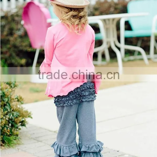 Wholesale Children's Boutique Clothing Kids Cotton Leggings Girls Ruffle Shorts photo-3