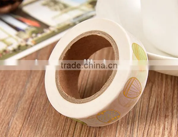 1.5cm*10m Japan Washi Tape Gold Stamping Eggs Pattern Adhesive Paper Tape Colors Paper Tape photo-4