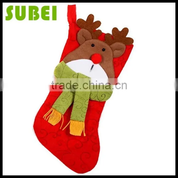 Flashing Christmas Decoration Socks,high-grade Christmas Applique Stockings photo-3