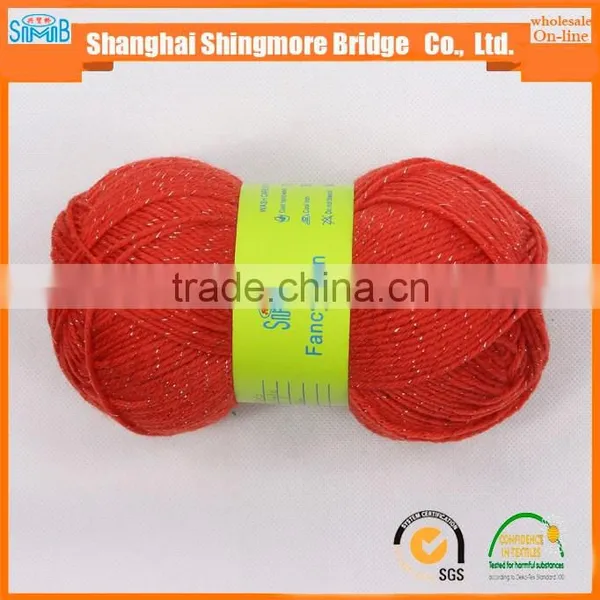 Hand Knitting Yarn Supplier Hot Sales Cheapest Price Blended Acrylic Polyester Lurex Yarn in High Quality photo-2