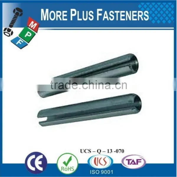 Made In Taiwan Clear Zinc Finish Steel Stainless Steel Black Steel Slotted Spring Pin photo-3