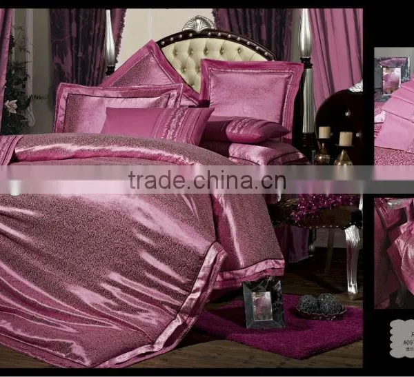 Super King Silk Jacquard Whole Set Bedding photo-2