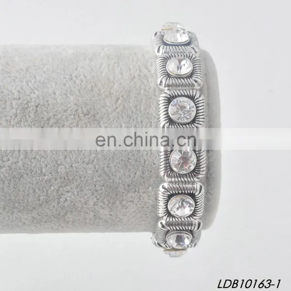 Antic Gold Silver Crystal Stretch Bracelet photo-4