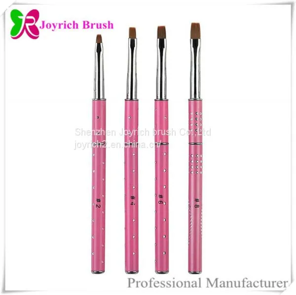 Gel brush best kolinsky hair pink metal handle good quality