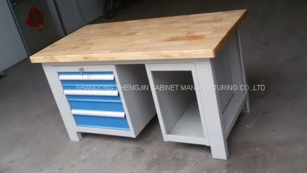 Factory Price Stainless Steel Work Table With Top Wooden photo-3
