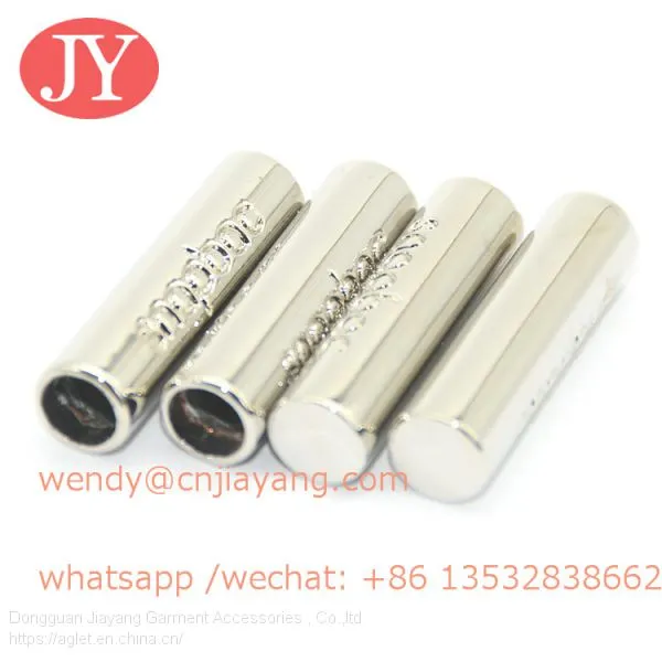 Zinc Alloy Engraved Logo Customized Logo Zinc Alloy Aglets Flat End Aglet photo-4