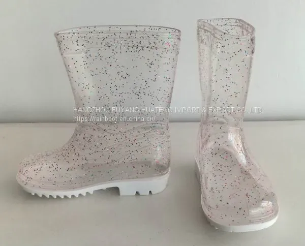 Hi-Q Various Transparent Kids' PVC Rain Boots, Cheap Children Rain Boot,High Quality Kid 100%Transparent Rain Boots photo-4