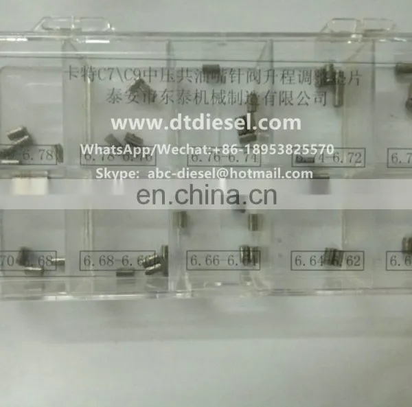 Injector C7 C9 Medium Pressure Nozzle Needle Valve Lift Adjustment Shims 10kidsx5pcs=50pcs photo-2