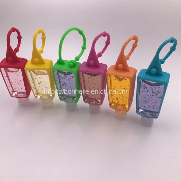 30ml Pocket Hand Gel Instant Waterless Antibacterial Hand Sanitizer Bottle Silicone Holder photo-2