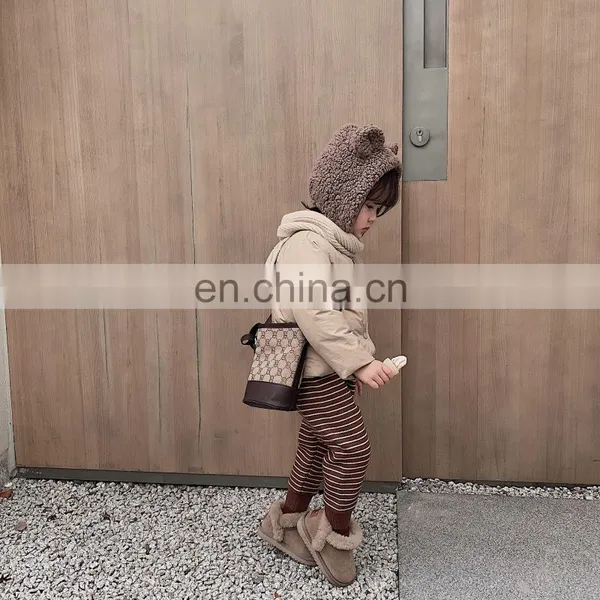 2020 Latest Design Warm Bear Embroidered Jacket for Girls Kids Baby Winter Cotton Padding Jacket photo-2