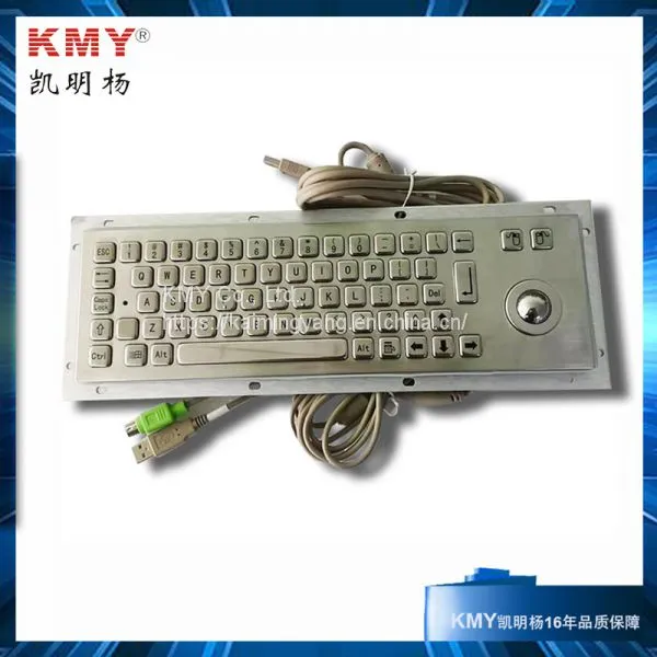 Vandal Kiosk Metal Keyboard With Trackball (KMY299D) photo-3
