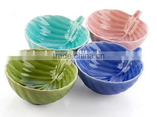 NEW ARRIVAL!!!Ceramic Fruit Bowl White Ceramic Heart Shaped Bowl Ceramic Soup Bowl With Handle photo-4