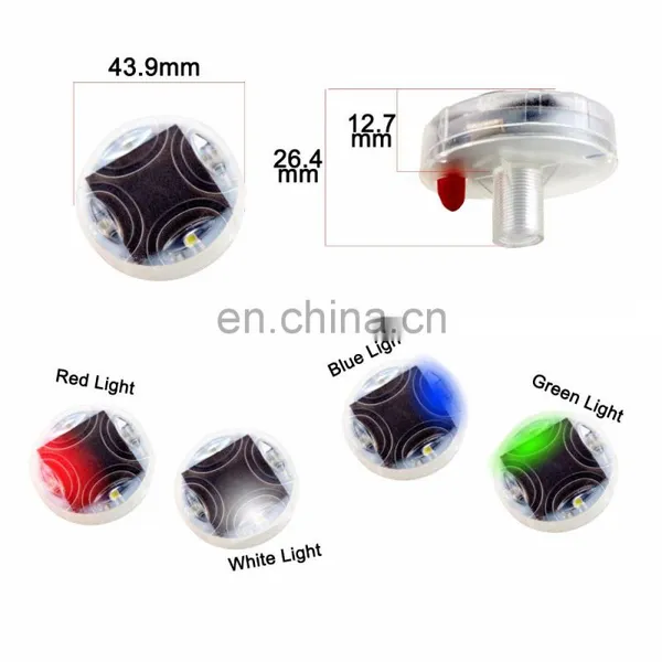 4PCS Car Ambient Hub Lamp Solar Energy Decorative Neon Tire Led Light Rgb Auto Wheel Cap Lights Exterior Styling Accessories photo-2