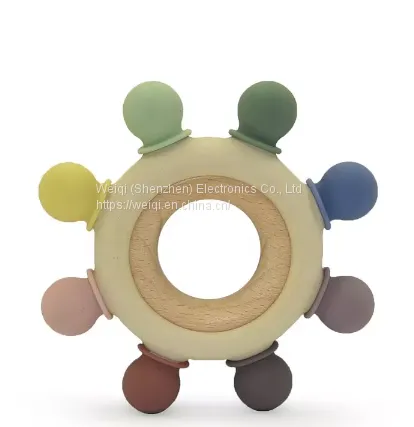 Wholesale Silicone Rudder Teether Rattle Toys By Weiqi photo-3