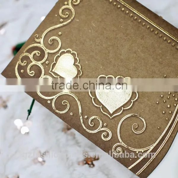 Muslim Wooden Heart-shaped Design Pocket Wedding Invitation Card photo-5