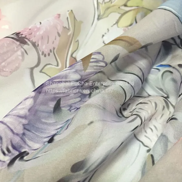 Digital Printing Fabric Customize Printed Polyester Fabric Chiffon Textile photo-5