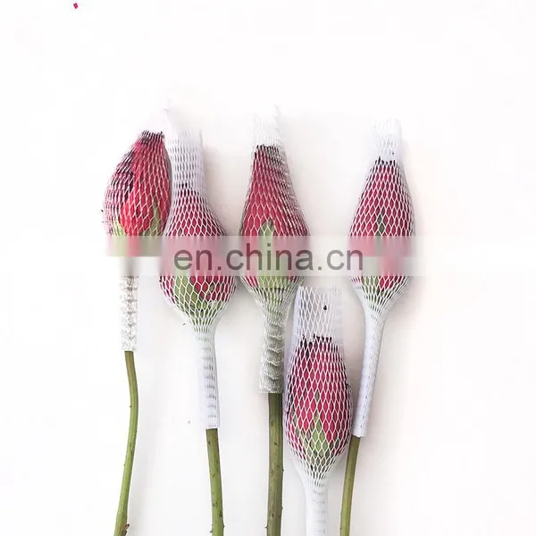 Manufacturer Direct Sales Durable PP Glass Bottle Protective Net PE Plastic Bag Packaging Rose Protector Mesh Net Sleeve