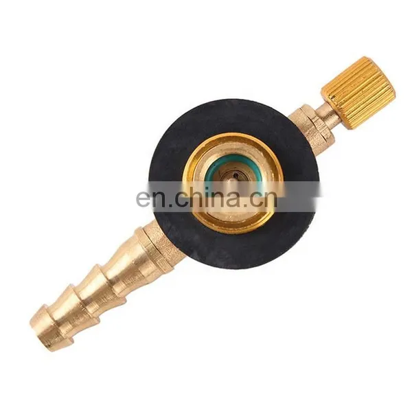 Adaptateur de gaz de camping sûr en extérieur, commutateur durable en acier inoxydable pour brûleur de gaz de cuisinière, connecteur de réservoir de gaz, vanne d'adaptateur photo-1