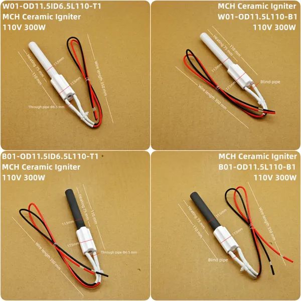 220V300W MCH Ceramic Igniter Ceramic Ignition Stick MCH Ceramic Heater MCH Ceramic Heating Tube Can OEM or ODM photo-5