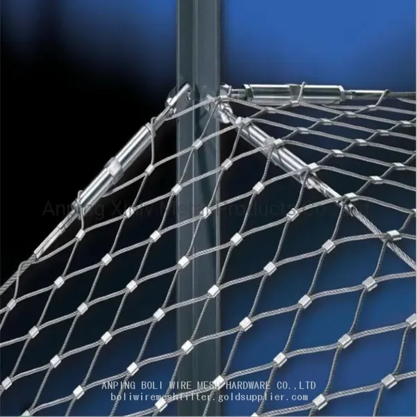 Stainless Steel Safety Mesh Ss304 Ss316 Stainless Steel Rope Mesh/Zoo Safety Mesh Fenc,Animal Safety Fence Mesh photo-2