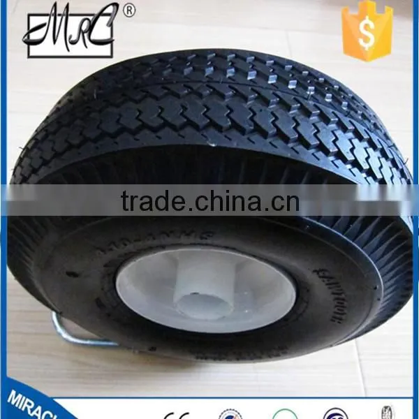 Heavy Duty Wheelbarrow Wheel Small Rubber Wagon Wheel Caster Wheel 4.10 / 3.50-4 photo-2