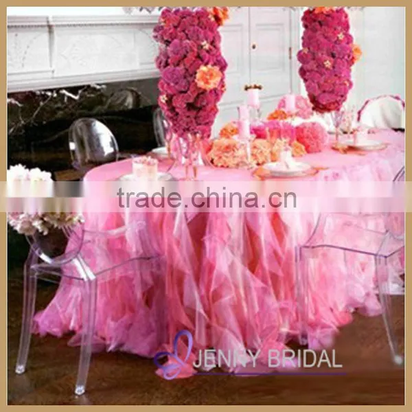 TC012A Beautiful Organza Wedding Decoration Table Covers photo-2