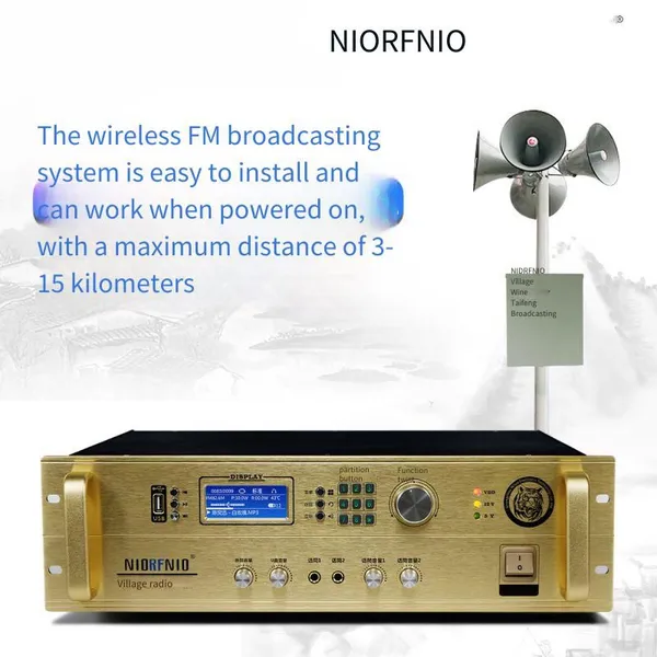 Niorfnio Village-to-village Wireless fm Broadcasting System for Campus Cet Listening Exams, Scenic Spots, Military Units, and Parks, Audio Response 50hz~15000hz