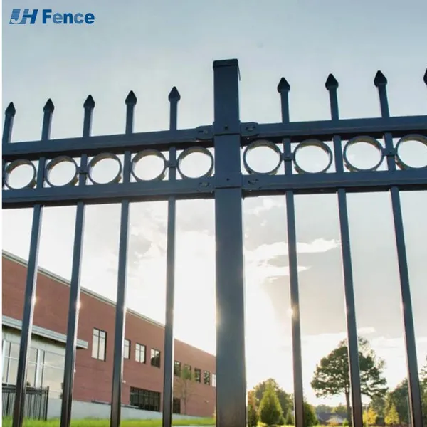 Customized Black Carbon Steel Picket Backyard Fence Carbon Steel Fence
