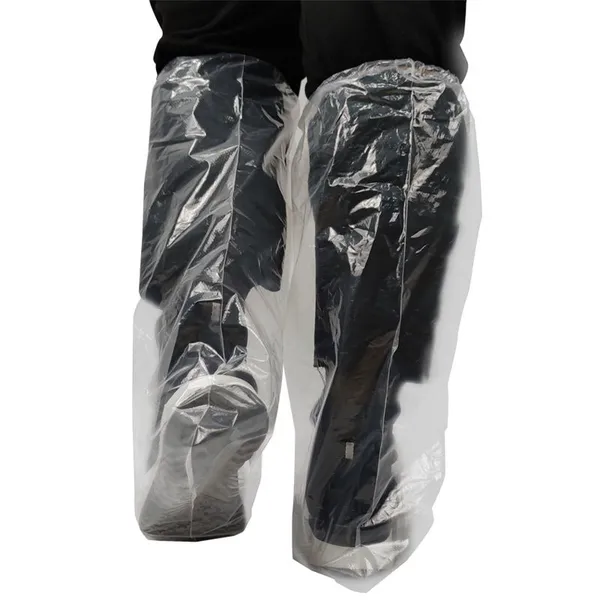 High-Top Disposable Rain Shoe Covers Non-Slip Over-The-Knee Plastic Foot Protective Boot Covers Cycling Rain-Proof for Wholesale photo-5
