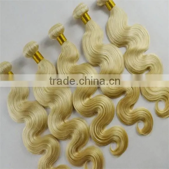 613 Hair Sew in Human Hair Extensions Blonde Mongolian Hair photo-2
