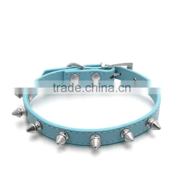 Wholesale Pet Supplies Plain Pet Collars Personality Bullet Nail Dog Collar photo-5