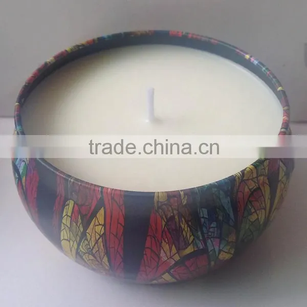 Scented Soybean Wax Candle in Tin Box With Metal Lid photo-6