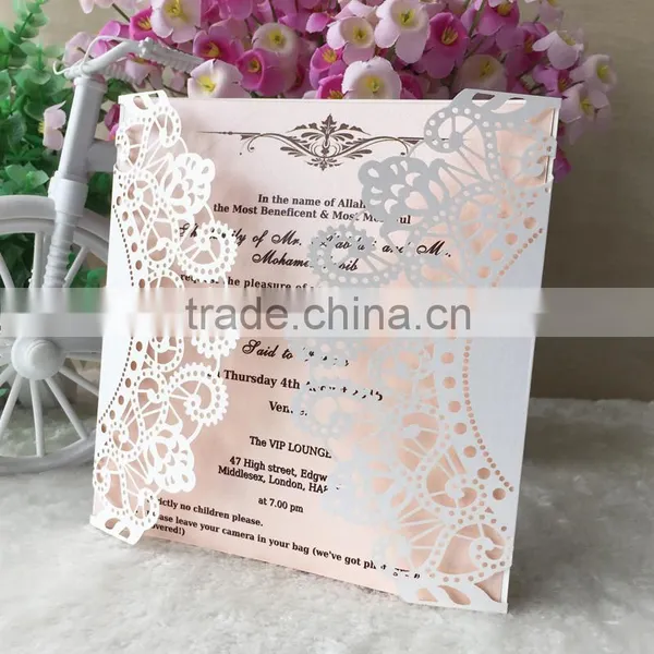 250gsm Pearl Paper Handmade Envelop Can Insert RSVP Card Qj-38 photo-4