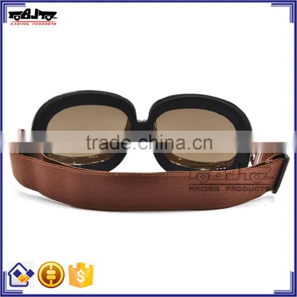 BJ-GT-013 Smoke Copper Frame Color Lens Motocross Goggles Glasses Fog Motorcycle Goggle for Harley photo-3