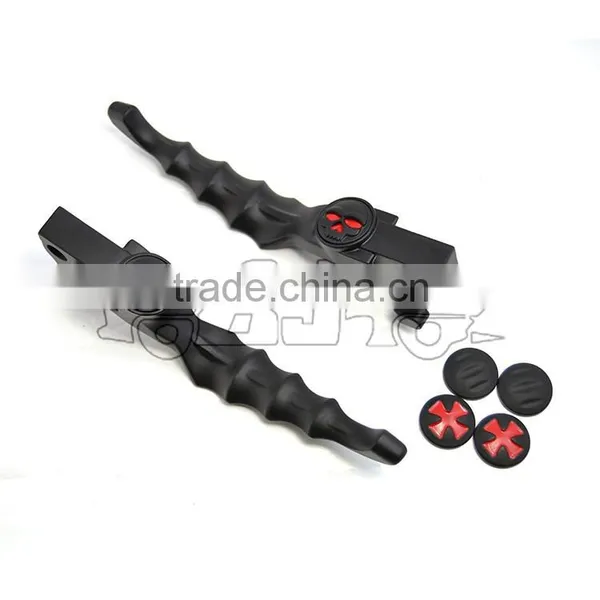 BJ-LS241-023 Hot Sale Billet Aluminum Chrome Skull Scooter Motorsport Brake Lever photo-2