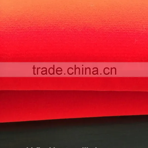 Red Knitted Polyester Flock Fabric photo-2