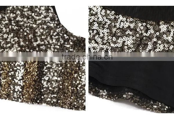 Sequined Stylish Tops for Women 2016 Crop Tank Tops Wholesale photo-6