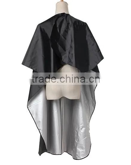 Black Waterproof Hair Cutting Gown Cape Hairdresser Cloth photo-2