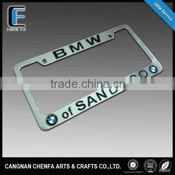 American Standard Deboss Zinc Alloy Metal Car License Plate Frame,number Plate Holder