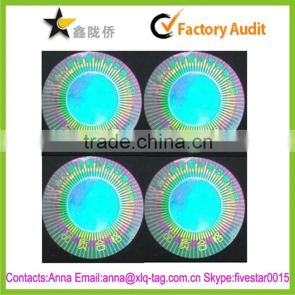 2015 Hight Quality Anti-counterfeit Custom Hologram Laser Warning Label