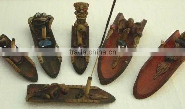 Canoe Shape Bamboo Stick Incense Holder