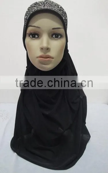 H293 Latest Muslim Hijab With Buttons,muslim Scarf photo-4