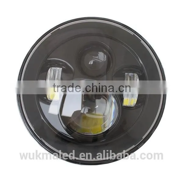 7" LED Projector Head Light Glossy Black for Harley Davidson 2012-2013 FLD / 1991-2013 Touring & Softail Models photo-5