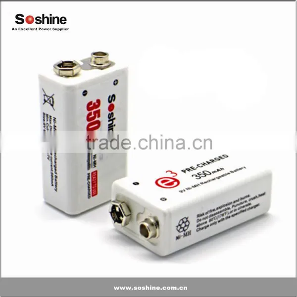 Soshine Hot Selling 9V Li-po 650mAh Battery 8.4 Volt Li-on Battery Rechargeable Battery