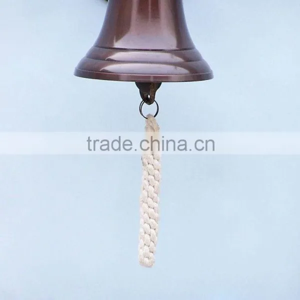 Vintage Marine Nautical Brass Wheel Wall Hanging Ship Bell NBB 009 photo-6