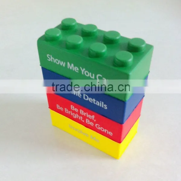 pu foam blocks 4 colors building blocks stress toys
